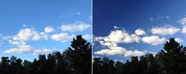 偏光镜使用对比