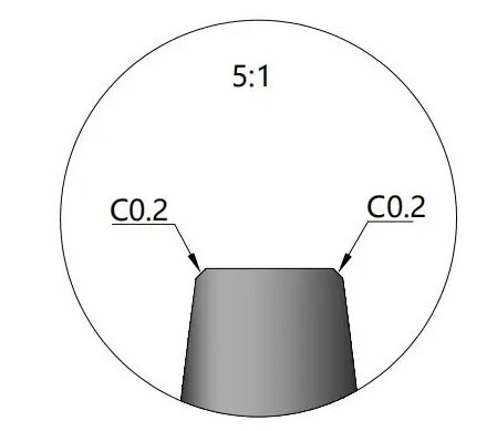 光学透镜上的倒角